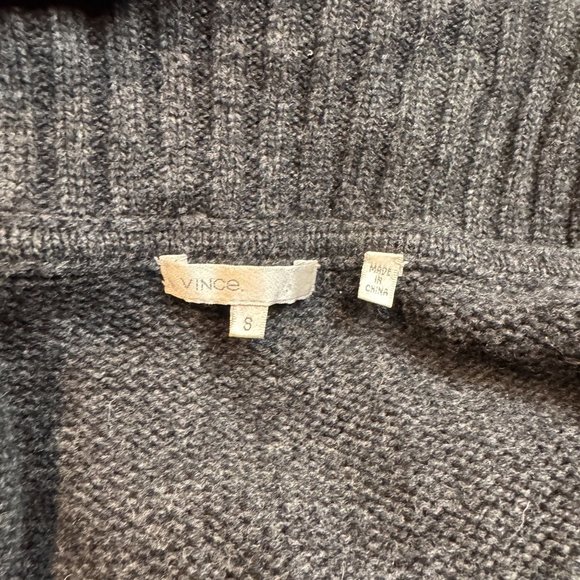 Vince Cardigan Sweater Womens Small Gray Alpaca Wool Cashmere Shawl Collar - Picture 7 of 7